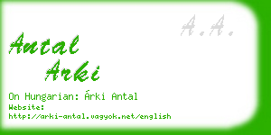 antal arki business card